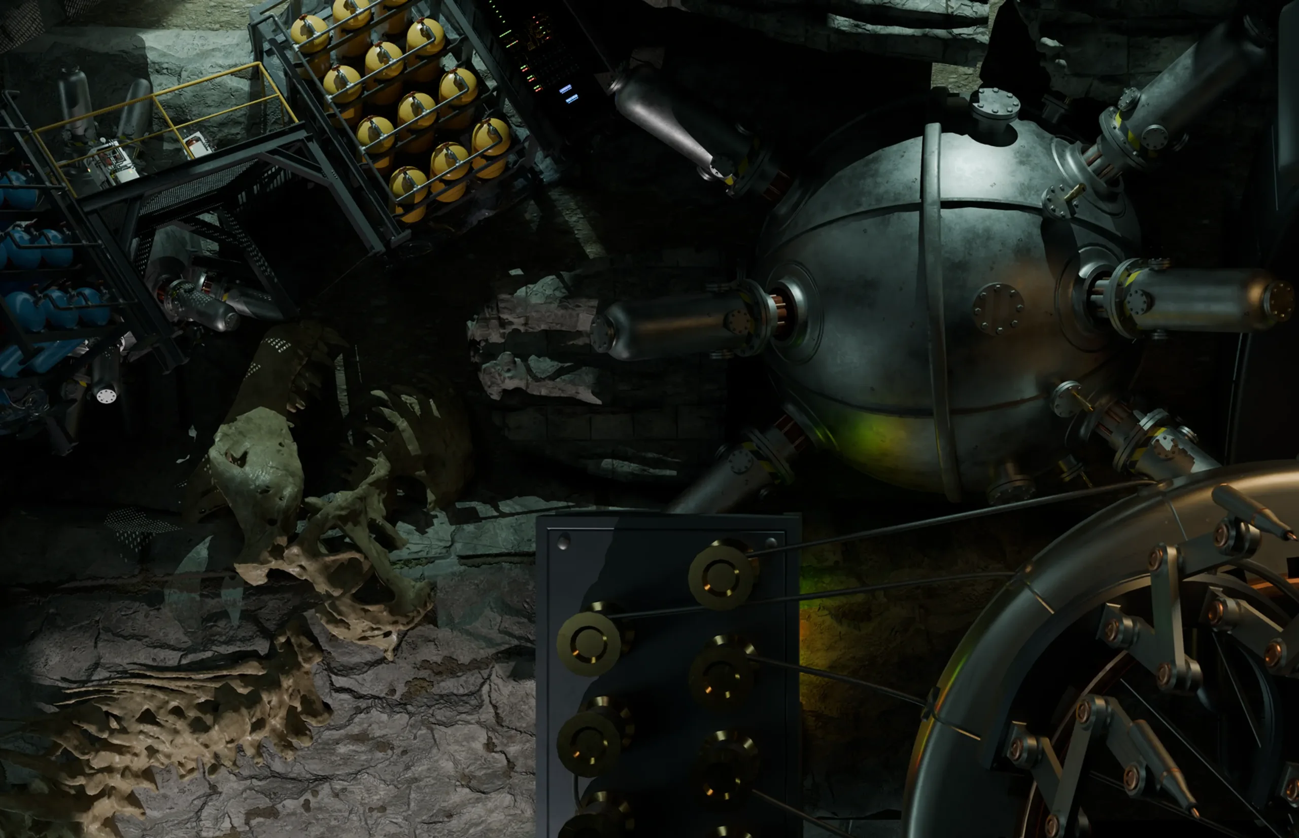 Cross-section below the outpost